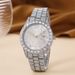 Elegant Quartz Watch - Round Alloy Case, Hip-hop Design, Suitable For Casual Or Formal Wear, Watch For Men And Women_voghion.com