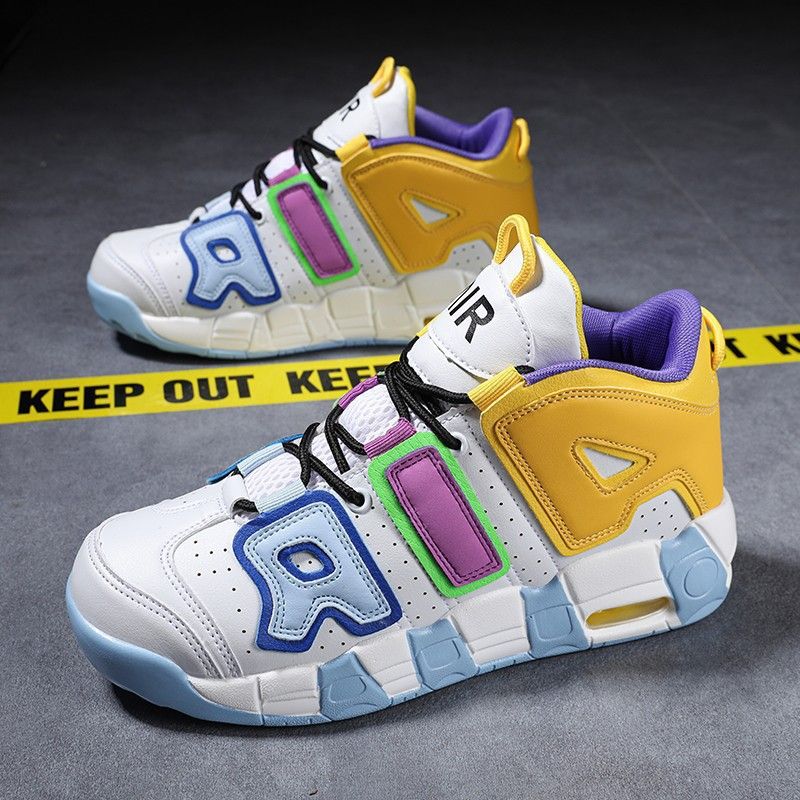 Scarpe sportive casual alla moda da basket per studenti, modello Pippen Big Panda Air Force One da uomo, alte, modello studentesco_voghion.com