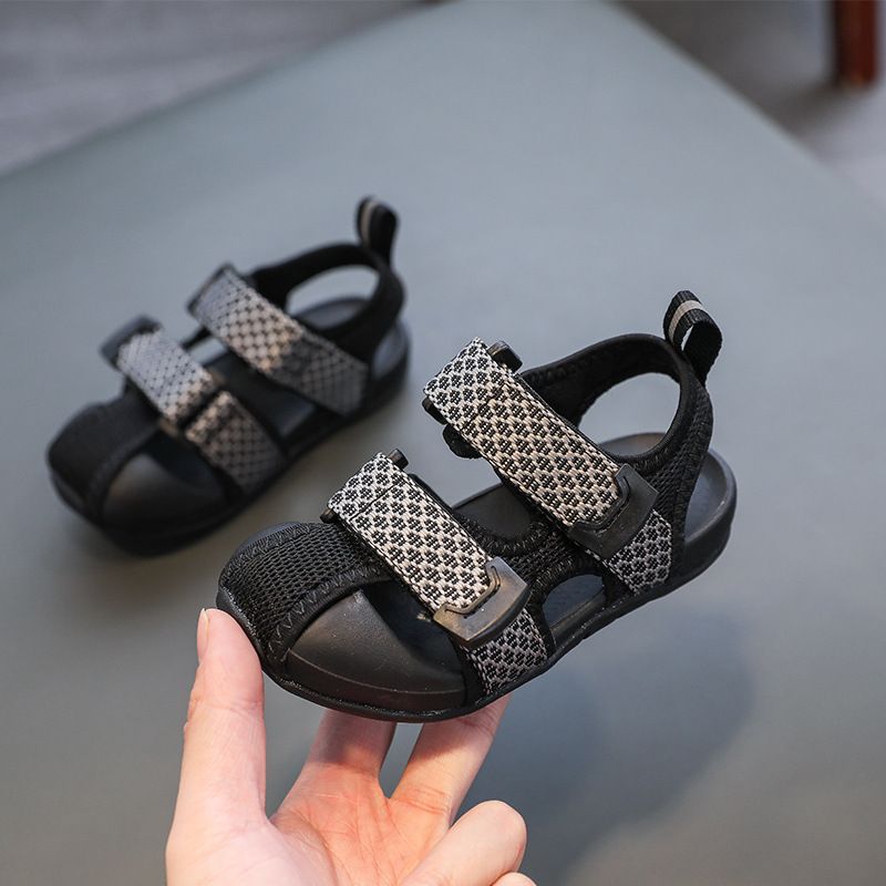 Baby Sommer Baotou Koreanische Ausgabe Kleinkinder Sportsohle Weiches Gesicht Atmungsaktive und rutschfeste Sandalen Strandschuhe für Kinder_voghion.com