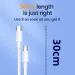 30cm Short To Fast Charging For IPhone 15 Xiaomi Samsung Huawei Power Bank 25cm USB To Type C/USB C Data Cable_voghion.com