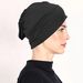 Cappello da donna elastico a tinta unita, popolare in Europa e in America, con foulard, cappello a pullover, vendita diretta in fabbrica_voghion.com