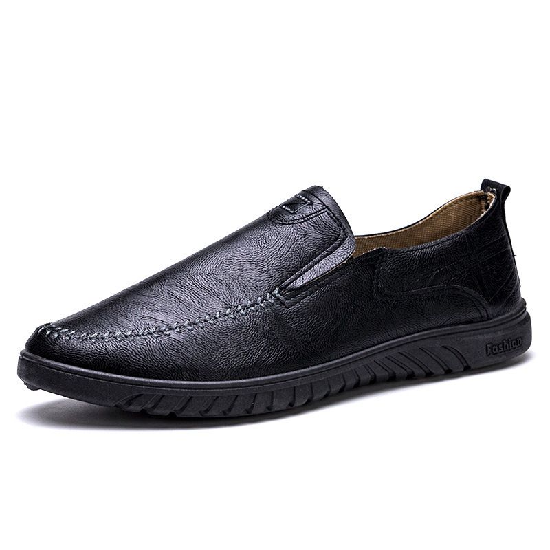 Spring Men's Bean One Foot Casual Shoes, Comfortable Soled Soft Faced Driving Flat Shoes_voghion.com