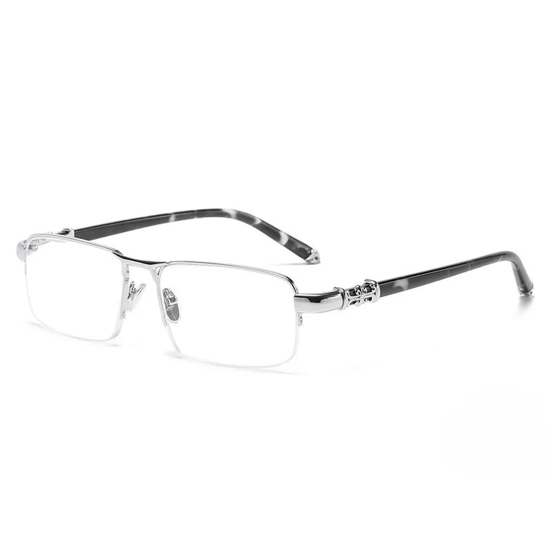 Jaunas modes puskadra augstas izšķirtspējas pretzilas lasīšanas brilles Augstas klases modes atmosfēras unisex lasīšanas brilles_voghion.com