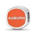 Sterling Silver Rhodium-plated LogoArt Auburn University Enameled Double Logo Bead_voghion.com
