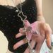 Fabric Bowknot Star Moon Pendant Bag Charm Keychain Clavicle Chain Fashion Versatile Necklace For Women_voghion.com
