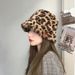 Cappello da pescatore con stampa leopardata per donna, spesso, in peluche, autunno e inverno, piccolo cappello da pescatore, caldo e alla moda_voghion.com