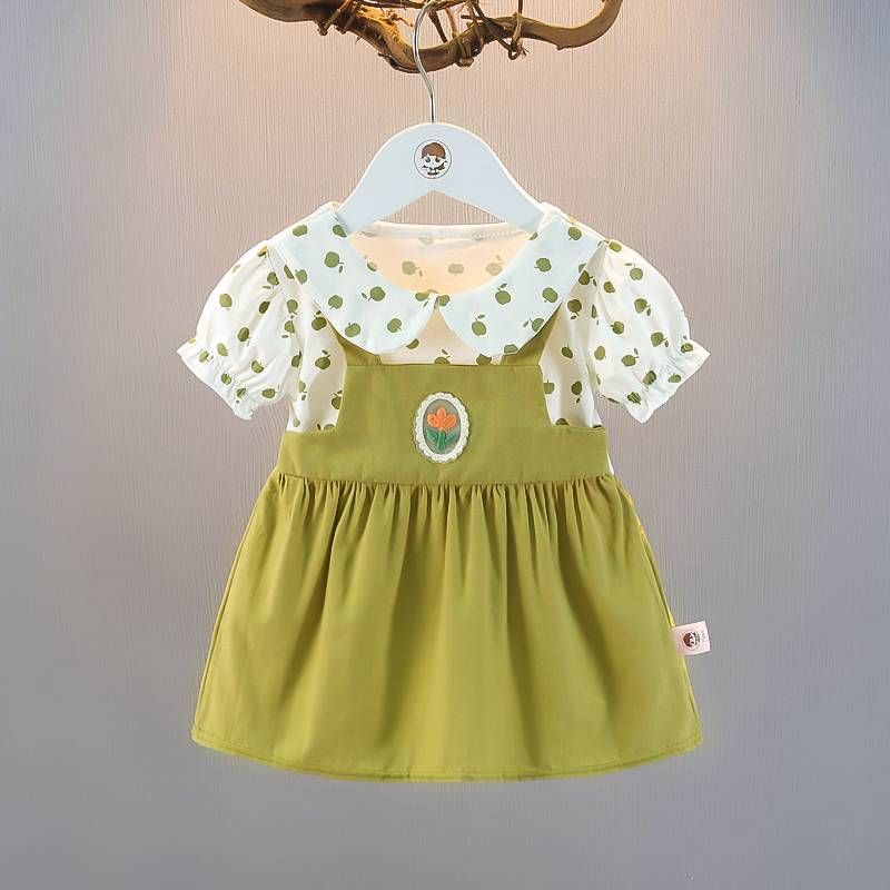 Girls' new summer dresses fashionable summer dresses girls' baby short-sleeved princess skirts baby summer clothes tide._voghion.com