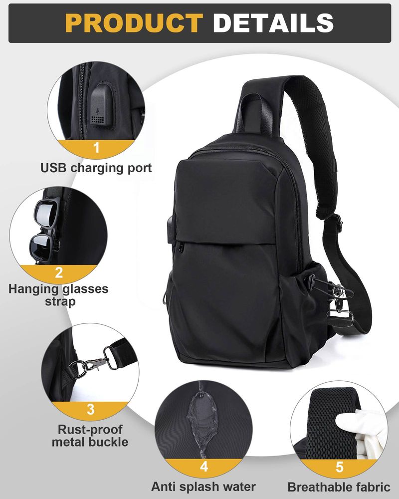 Classic fashion men's chest bag, well-known designer creates high-quality women's messenger bag, the best-selling list of trendy men's Satchel bag_voghion.com