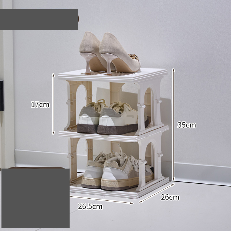 Sapateira dobrável para iniciantes, sapateira para porta, uma peça de cada vez, doméstica, multicamadas, pequena e estreita, sala de aluguel, armário de sapatos simples_voghion.com