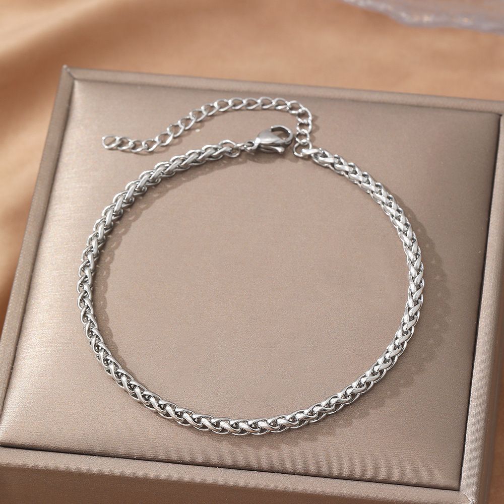 Nuovo braccialetto cubano a catena sottile da uomo, in acciaio inossidabile, con personalità, accessori semplici 2024_voghion.com