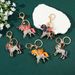 Cute Creative Color Diamond-encrusted Little Pegasus Unicorn Rainbow Horse Alloy Keychain Jewelry Bag Pendant_voghion.com