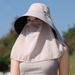 Protezione solare LazyZoom con protezione per il collo, visiera staccabile, protezione UV, cappello da pescatore a tesa larga, cappello parasole per_voghion.com