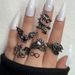 Ready Stock 5 Stück Vintage Hip Hop Punk Drache Schlange Schmetterling Fledermaus Schädel Retro Knöchelgelenk Ringe Frauen Gothic Fingerring Set Tier_voghion.com