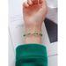 Nuova tendenza in streaming live con bracciale in agata acquatica naturale verde calcedonio, cavigliera intrecciata in oro 14 carati, amicizia_voghion.com