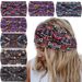 Unisex Knot Headband Color Matching Pattern Printed Sports Headband Fashion Polka Dot Wide Edge Elastic Headband_voghion.com