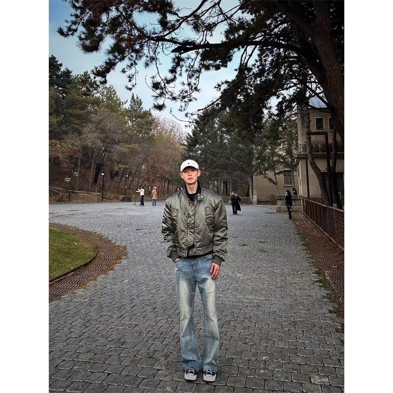 Vêtements pour hommes 2025 New Melancholy Rich Second Generation Destroyed Sun Washed Old American High Street Washed Jeans_voghion.com