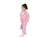 Kapuzenpullover-Set für Mädchen – Gemütliche Baumwolljacke und Jogginghose für verspielte Kinder (3–8 Jahre, Rosa und Grau)_voghion.com