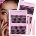 Natural Dense Segmented False Eyelashes Set Large Capacity Western Curl Diagonal Fly Single Cluster Lashes_voghion.com