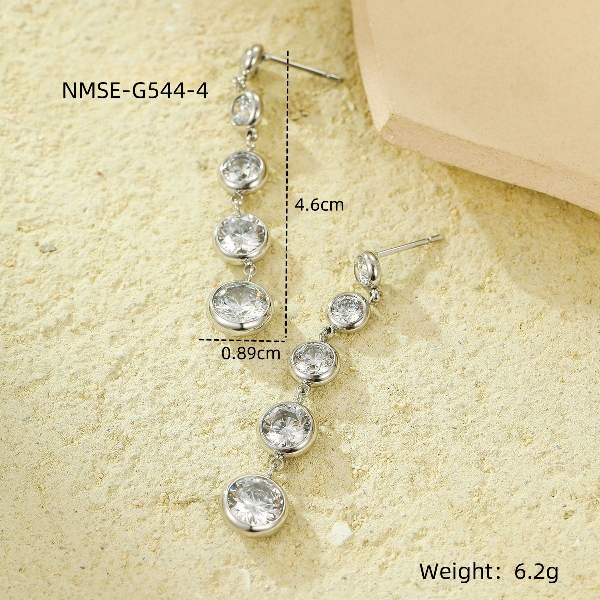 Orecchini pendenti eleganti con nappe lunghe e zirconi da donna, orecchini pendenti in acciaio inossidabile, orecchini retrò chic, orecchini leggeri e lussuosi con nappe lunghe_voghion.com