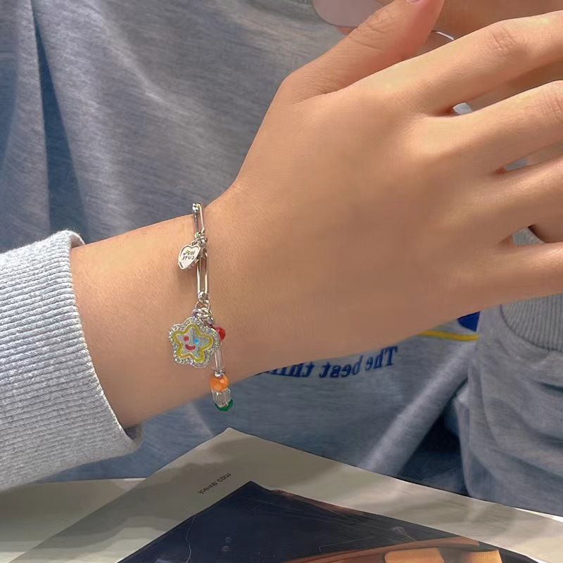 Smiling Star Bead Splicing Bracelet For Women's Niche Design, Elegant Style, Simple High End, Fashionable And Versatile_voghion.com