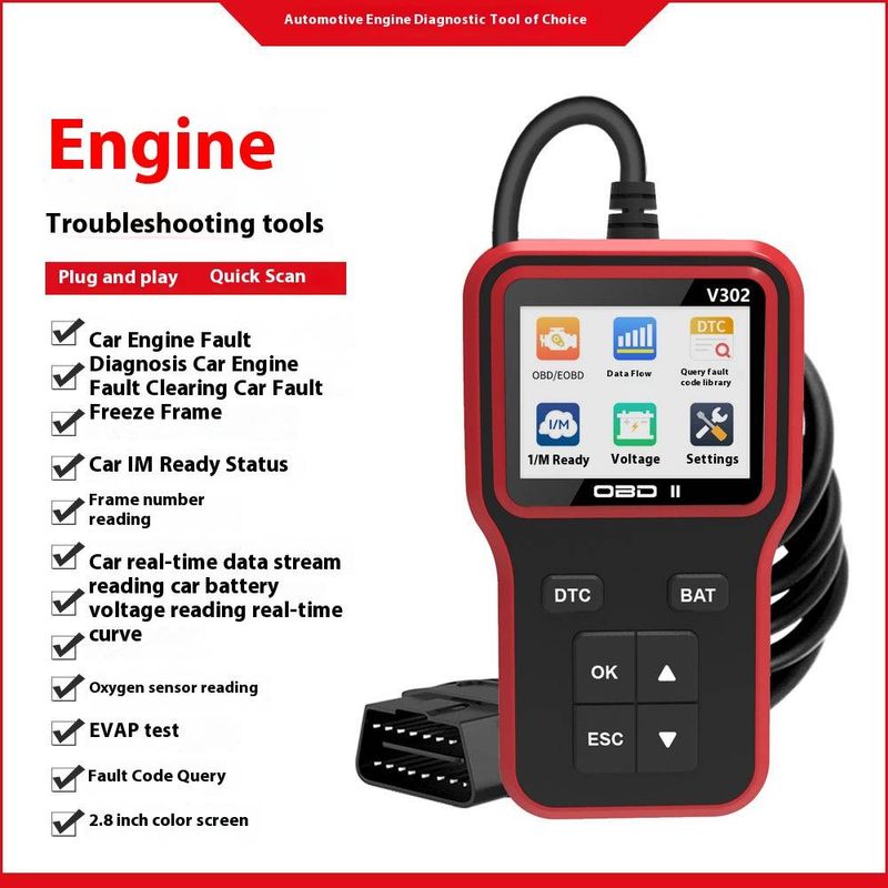 Kfz-Fehlerdiagnosegerät, OBD-Erkennungstool, Motorfehlerbeseitigung, Fahrgestellnummern-Datenstrom-Decoder_voghion.com
