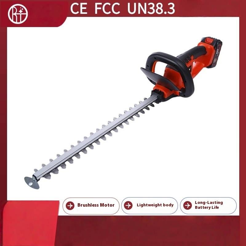 Cordless Brushless Lithium Hedge Trimmer - 2KG Lightweight Electric Hedge Clipper With 65Mn Blade For Garden Lawn & Shrub Trimming_voghion.com