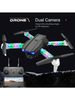 Drone con doppia telecamera e flusso ottico, quadricottero 480P, facile da usare, design pieghevole, video 480p, UAV per interni/esterni,_voghion.com