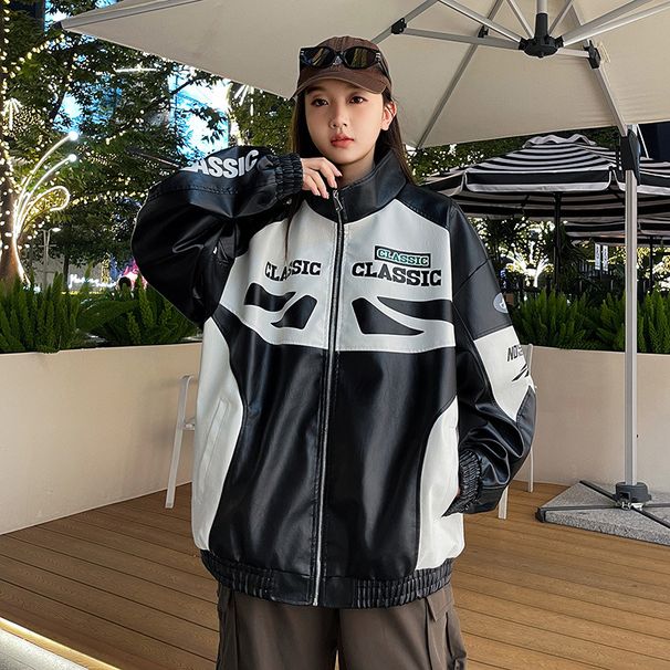 Giacca da corsa in pelle da uomo nuova del 2025 con design retrò da locomotiva americana, abbinata ai colori_voghion.com