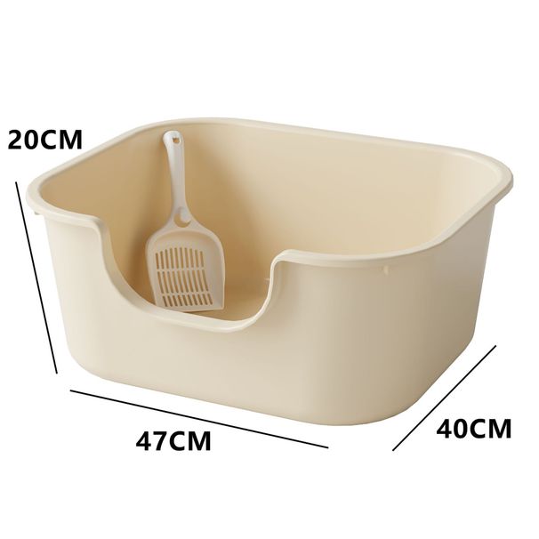 Cat Large Semi Enclosed Toilet Anti External Splashing Excrement Huge Space Circulation Basin Sending Cat Litter Shovel_voghion.com