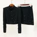 Women's Clothing celebrity fashion new heavy beaded diamond short top skirt suit two piece suit_voghion.com