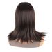 Synthetic Clip-in Ladies Brown Bangs Long Straight Hair High Temperature Silk Chemical Fiber Wigs_voghion.com