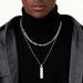 2pcs Vertical Layer Necklaces For Men Boys,Wateproof Stainless Steel Cuban Chain Collar,Stylish Men's Sweater Chain_voghion.com