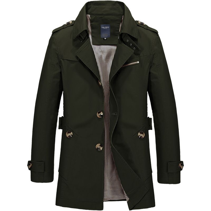 2025 neue Top Reine Baumwolle Plus Größe Medium Lange männer Casual Einfarbig Jacke Männer_voghion.com