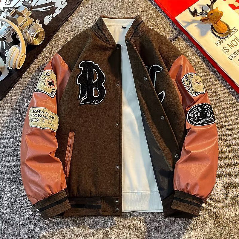 Giacca da baseball americana primavera e autunno nuova giacca da volo ricamata con asciugamano largo MA1 marchio di moda abbigliamento maschile_voghion.com