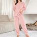 Women's autumn and winter style warm autumn and winter long sleeved trousers suits ladies' home clothes large size plus fat pajamas leisure_voghion.com