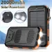 20000 MAh Solar Power Bank Portable Charger External Battery With SOS Flashlight 2-USB Outdoor Powerbank_voghion.com