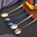 304 Stainless Steel Dual-Use Spoon Fork Salad Pasta Fruit Serving Utensil Titanium Plated Perfect For Home Hotel Student Use_voghion.com
