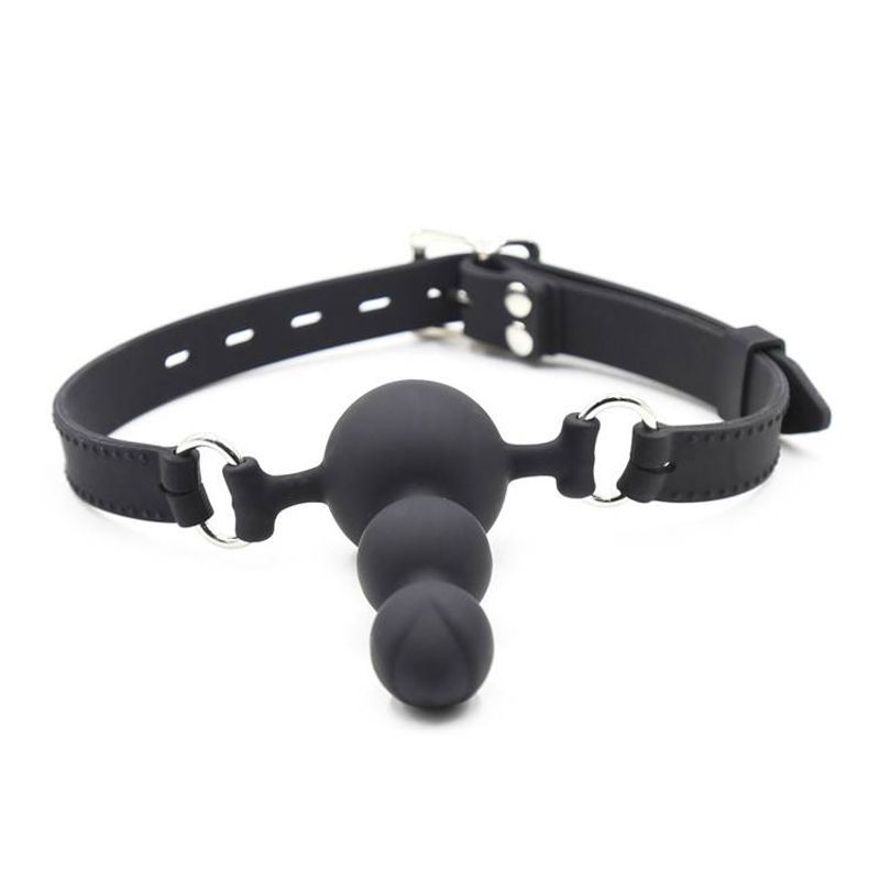 Sex Produkte SM Alle Silikon Anal Plug Ball Gag Dual Zweck Oral Sex Plug Längliche Runde Sex Spielzeug Mund Klemme Spielzeug_voghion.com
