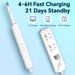 Rechargeable Powered Electric Toothbrush With 6 Brush Heads - 3 Modes, 4 Adjustable Intensity Levels & 2 Min Timer, Compatible With Oral B Brush Head_voghion.com