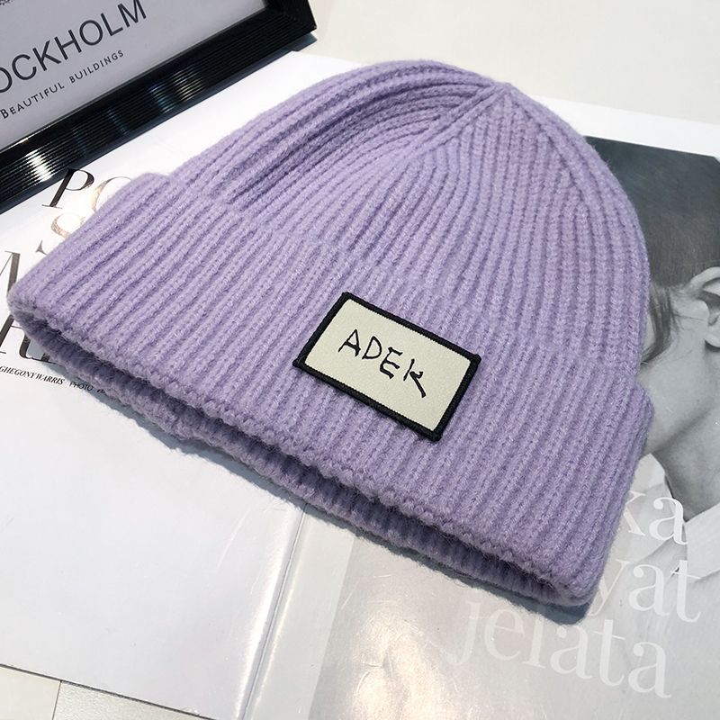 Korean version women's wool children's versatile winter trend, new white knitted hat, warm and cold hat_voghion.com