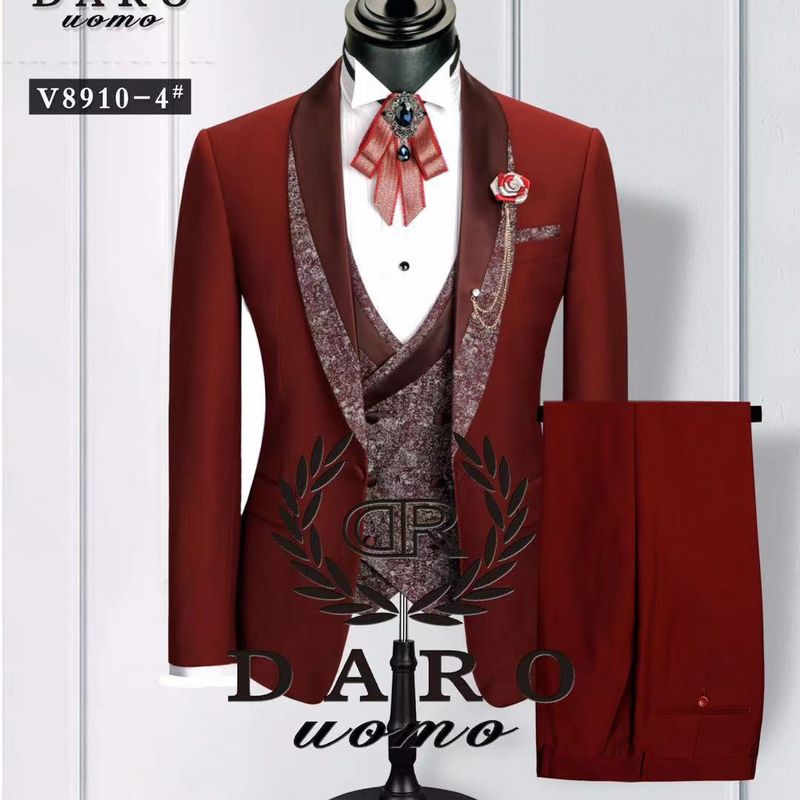 Men's  foreign trade plus size men's suit dress three-piece African European and American SUIT banquet evening suit suit_voghion.com