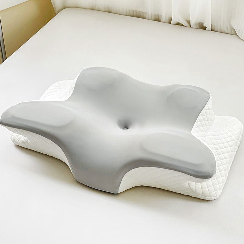 Cuscino in memory foam a forma di farfalla per chi dorme di lato – Cuscino ergonomico per il supporto del collo con rivestimento in maglia traspirante, altezza 8-10 cm per un comfort ottimale_voghion.com