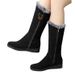 Women's Shoes Winter Snow Fleece-lined Thick Wedge Non-slip Warm Side Zipper Cotton 41 Plus Size Women's Boots_voghion.com