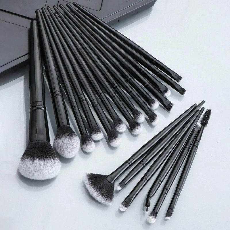 20-teiliges braunes Make-up-Pinsel-Set, professionelles Kosmetikpinsel-Set mit Rougepinsel, Wimpernpinsel, Eyeliner-Pinsel, doppelseitiger Pinsel, Fächerpinsel_voghion.com