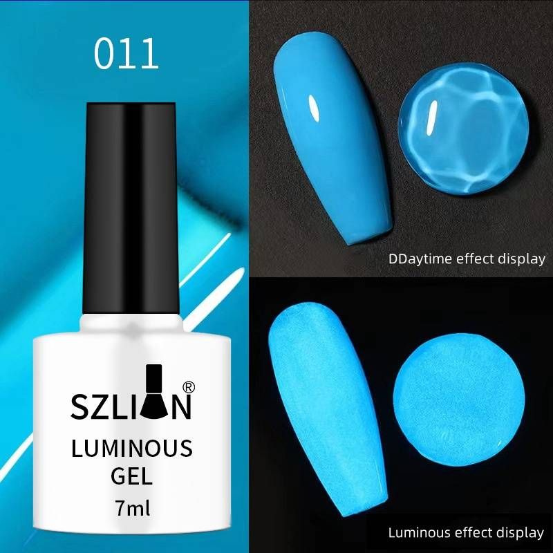 Nail glow-in-the-dark gel Fluorescent nail varnish gel Phototherapy gel set Popular candy color nail salon only_voghion.com