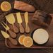 Stainless Steel Acacia Wood Base Cheese Spatula Fork Cream Knife 6-Piece Set_voghion.com