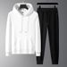 100% katoenen sportpak voor heren, lente-herfst hoodie en casual joggingbroek, tweedelige set, fleecevoering, plus_voghion.com