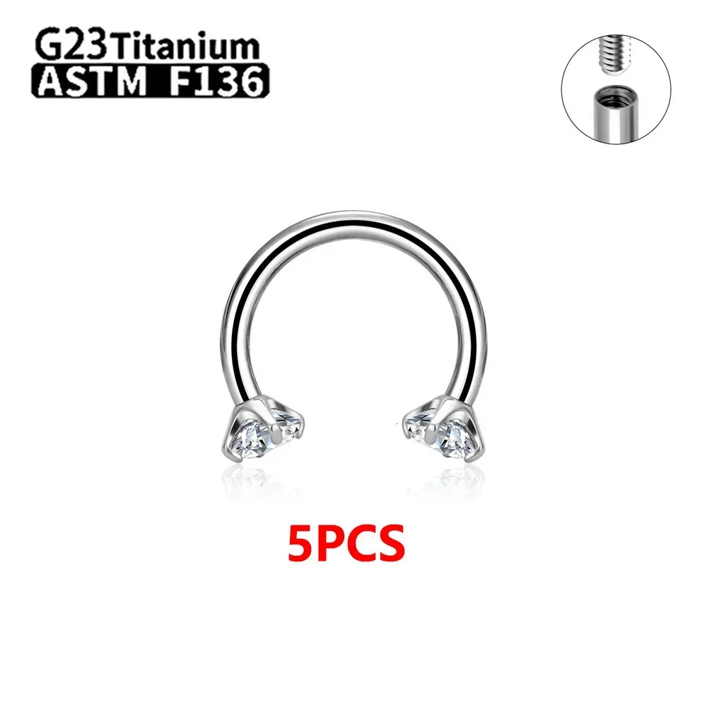 Piercing G23 ASTM36 Anello al naso C Rod Gioielli per il corpo Filettatura interna Cartilagine Elica Orecchini All'ingrosso 251106_voghion.com