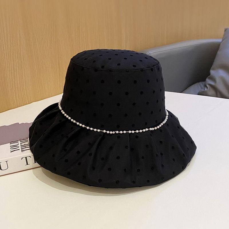 Foldable Bucket Hat Women's Sun Hat Tide Travel Show Face Small Hat_voghion.com
