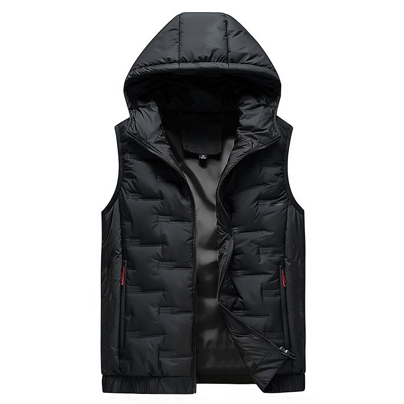 Men's Clothing Warm Cotton Coat Men's Autumn And Winter Winter Clothing Cotton Coat Plus Velvet Thickened Hooded Vest Cotton Coat_voghion.com